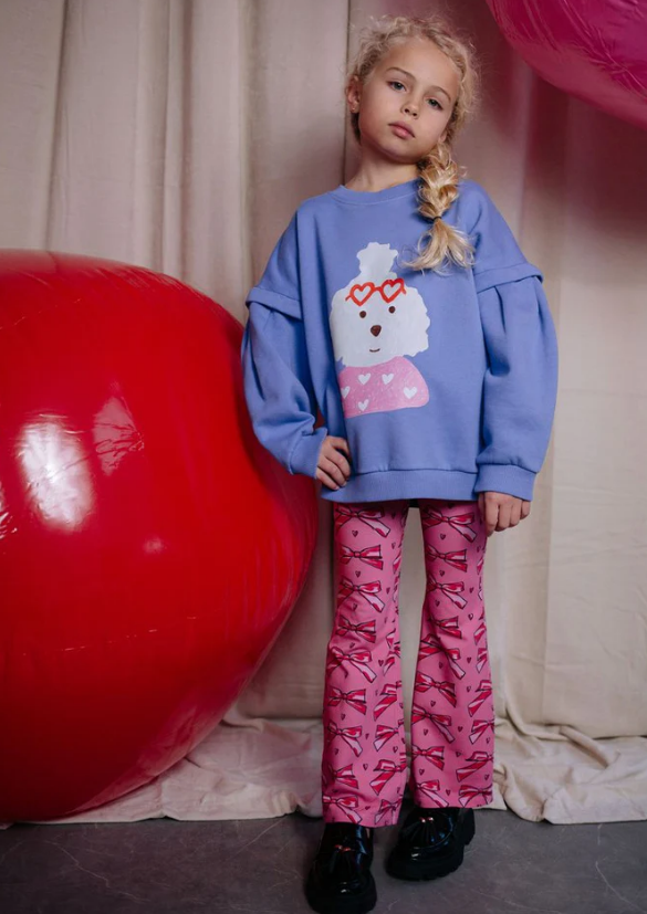 Daily Brat | Flared broek Love bow pink