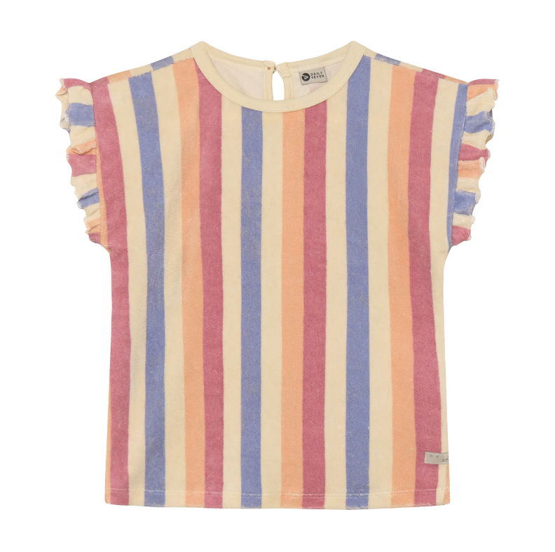 Daily7 | Top Terry stripe heather rose