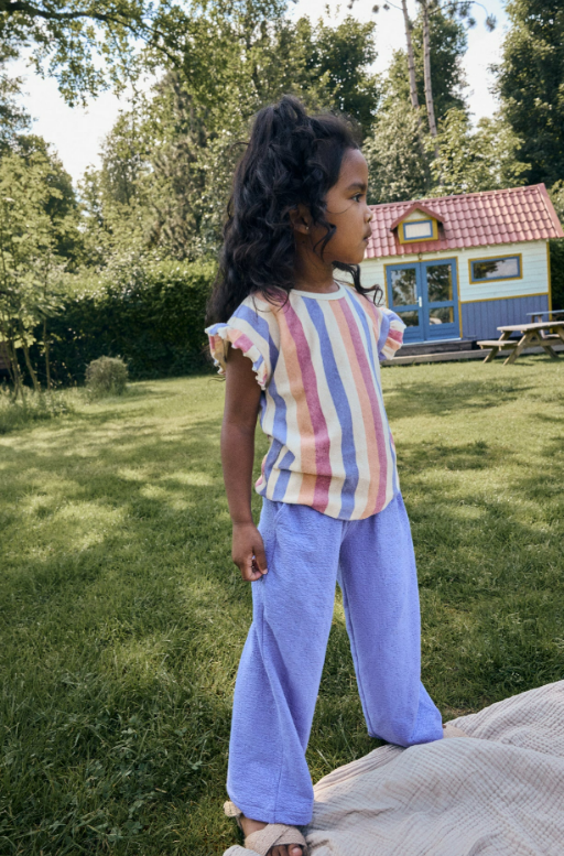 Daily7 | Top Terry stripe heather rose