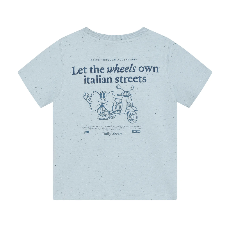 Daily7 | T-shirt Nappy backprint blue