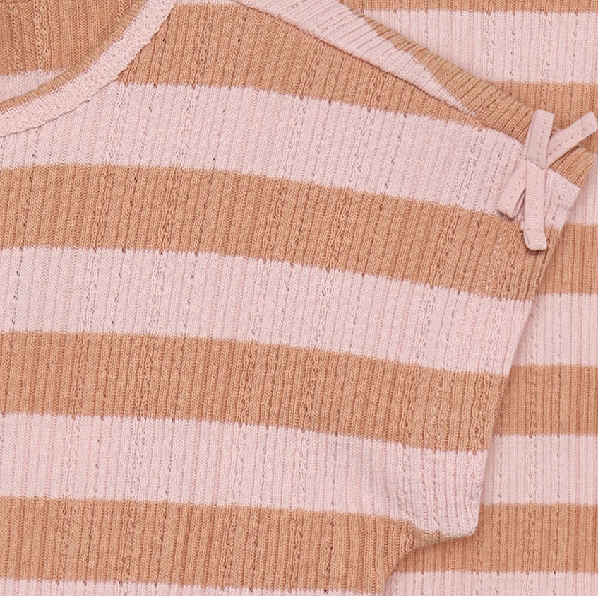 Daily7 | T-shirt Fancy stripe silver pink