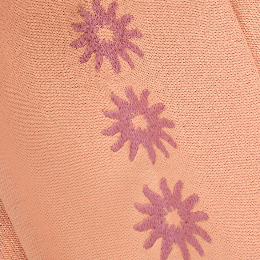 Daily7 | Sweater Embroidery sleeve dusty coral