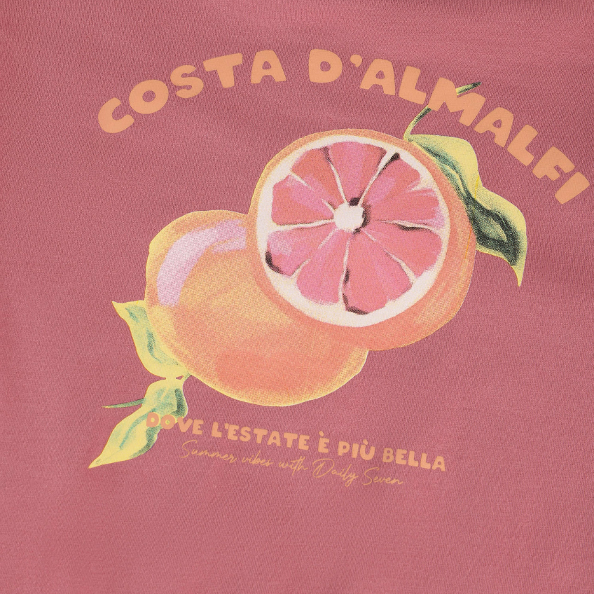 Daily7 | T-shirt backprint heather rose