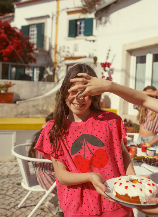 Piupiuchick | Top Cherry print pink