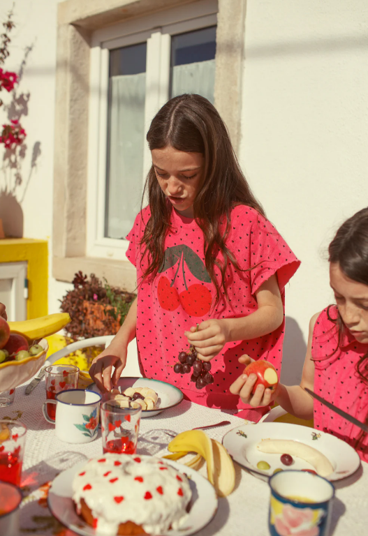Piupiuchick | Top Cherry print pink