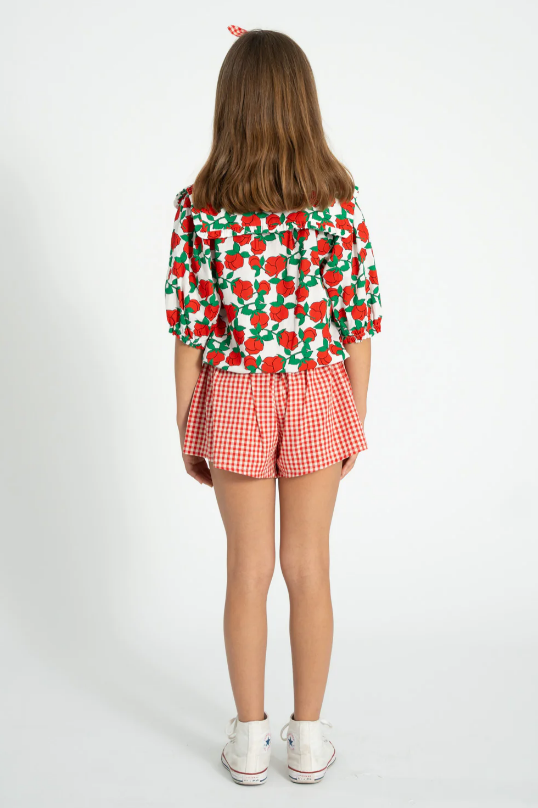 Piupiuchick | Short Checkered red ecru
