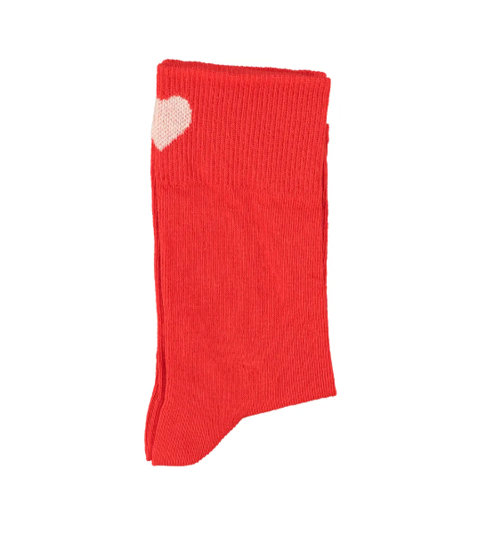 Piupiuchick | Sokken red ecru hearts 8Y