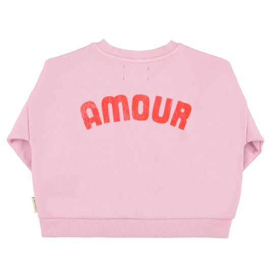 Piupiuchick | Sweatshirt red hearts lilac