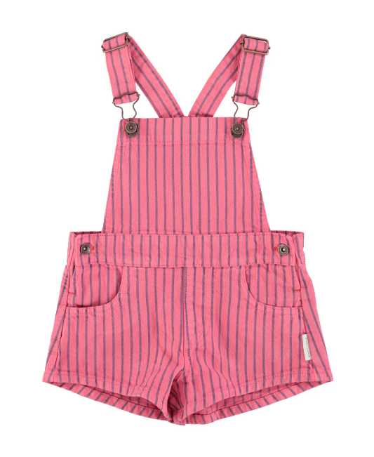 Piupiuchick | Tuinbroek indigo stripes pink