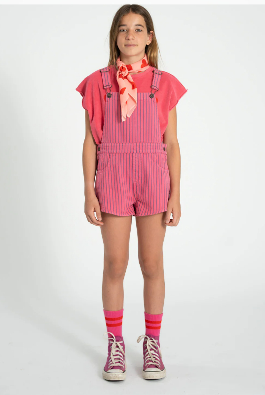 Piupiuchick | Tuinbroek indigo stripes pink