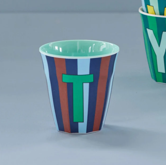 Rice | Mok melamine T blauw stripes