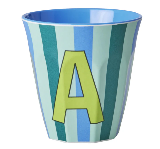 Rice | Mok melamine A blauw stripes