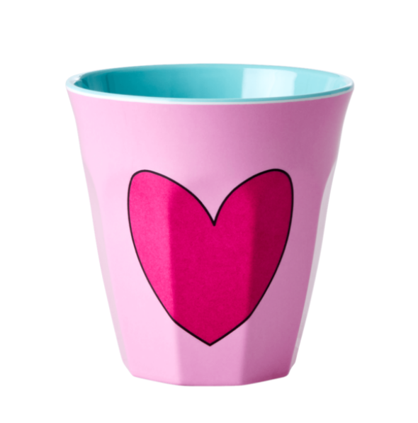 Rice | Mok melamine  heart roze
