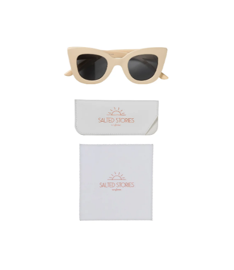 Salted Stories | Zonnebril Cat Eye White Swan