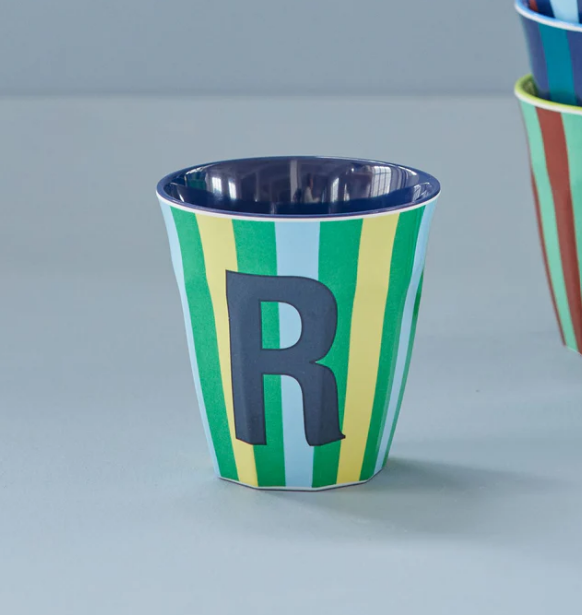 Rice | Mok melamine R meerkleurig stripes