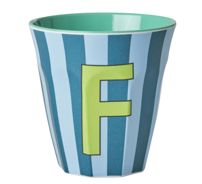 Rice | Mok melamine F blauw stripes