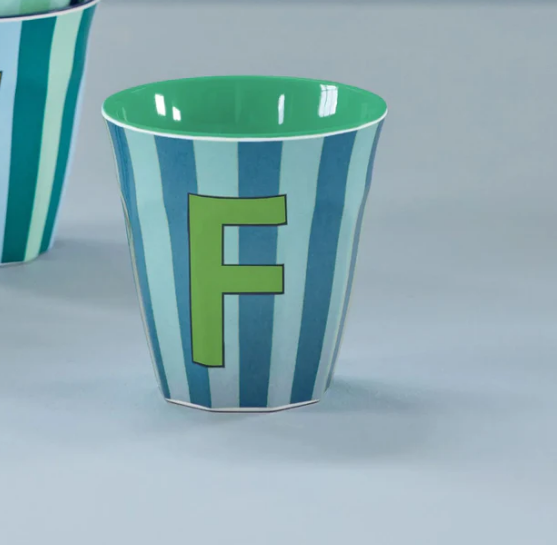 Rice | Mok melamine F blauw stripes