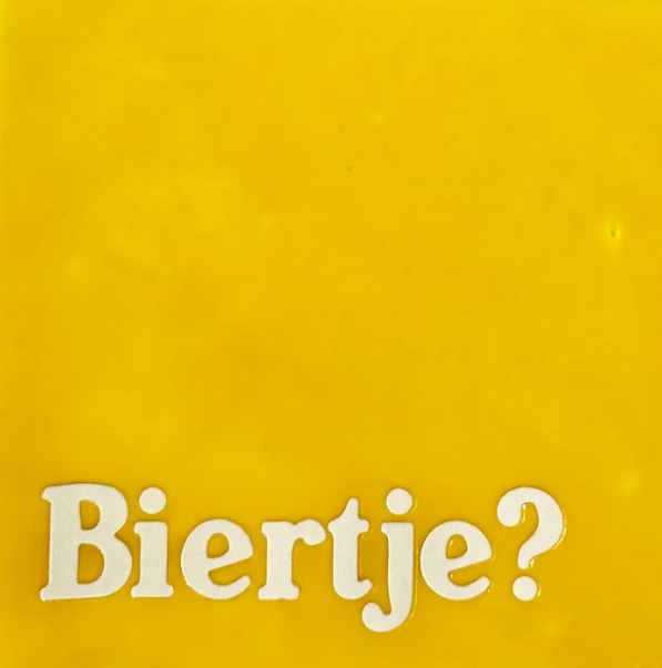 Yett | Tegeltje biertje geel/creme