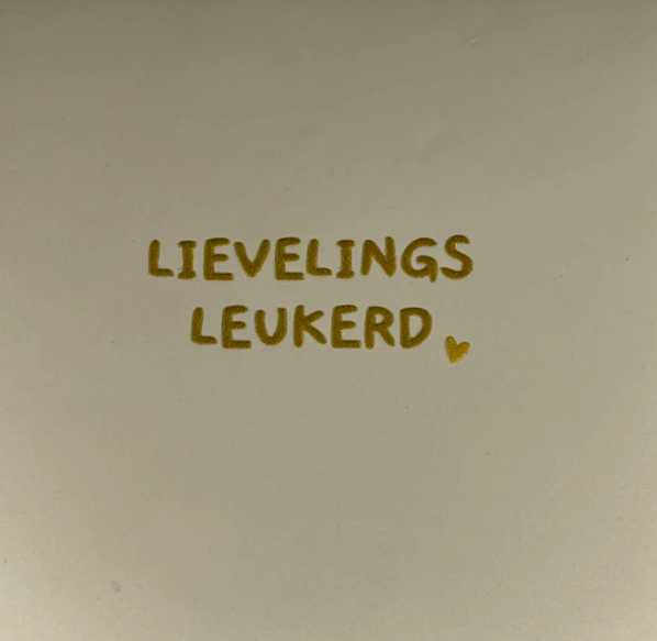 Yett | Tegeltje lievelingsleukerd creme