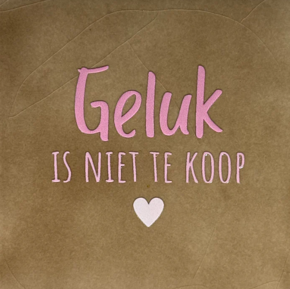 Yett | Tegeltje geluk is niet te koop taupe