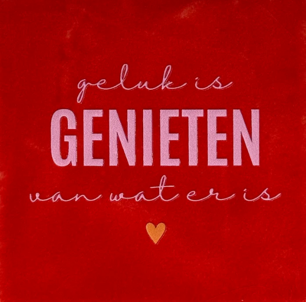 Yett | Tegeltje geluk is genieten van.. rood