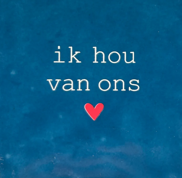 Yett | Tegeltje ik hou van ons donkerblauw