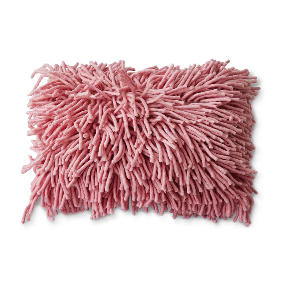 HK Living | Kussen rugged wool pink 60x40cm
