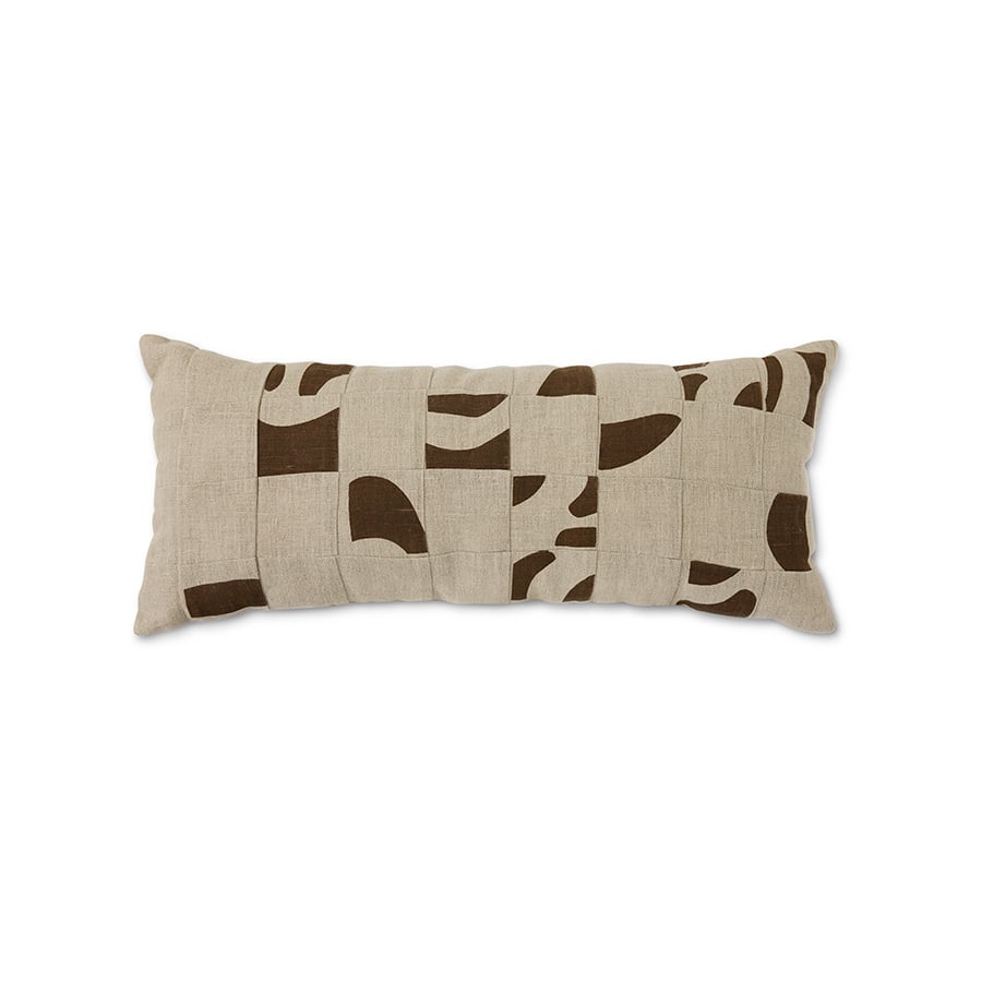 HK Living | Kussen natural patched 70x30cm