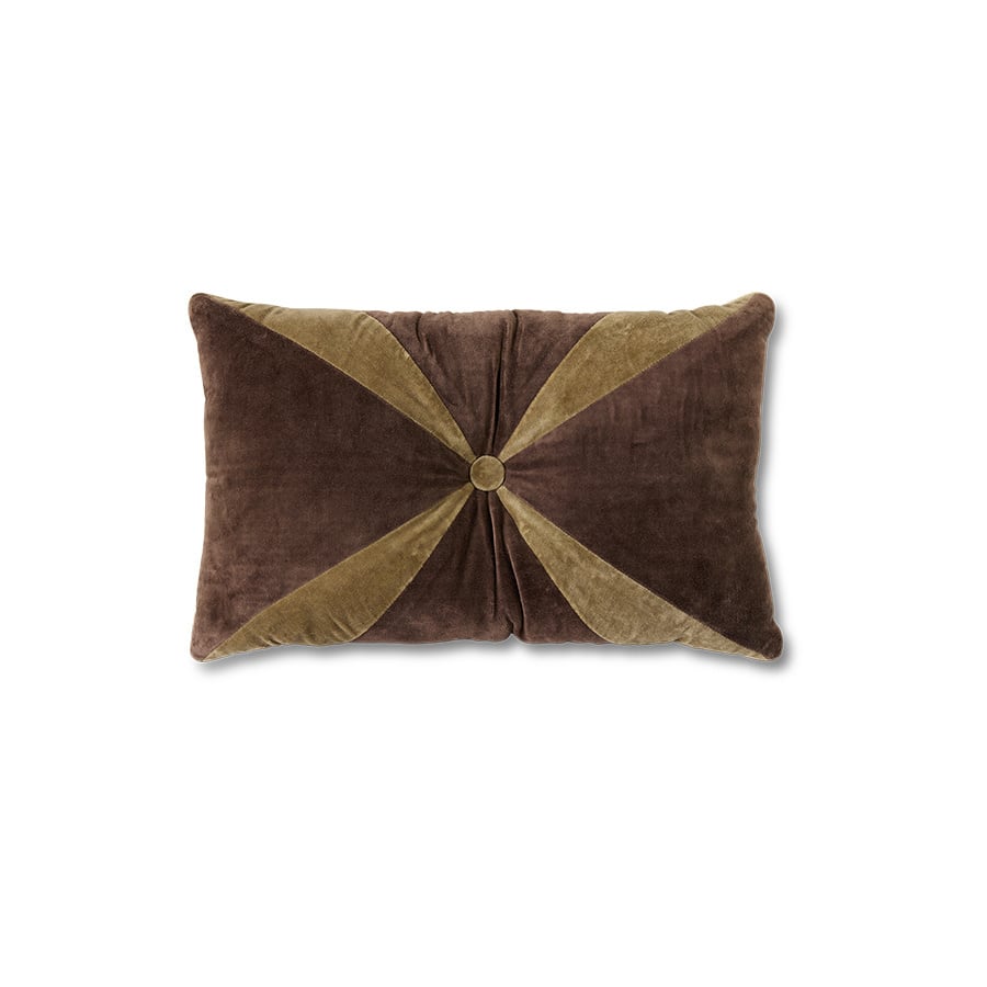 HK Living | Kussen velvet brown 50x30cm