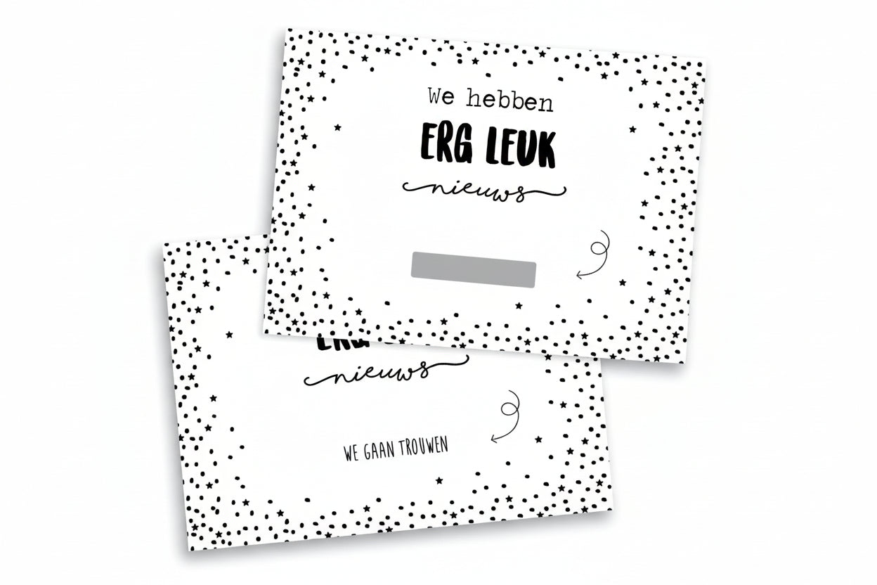 Hippekaartjes | Kraskaart We gaan trouwen