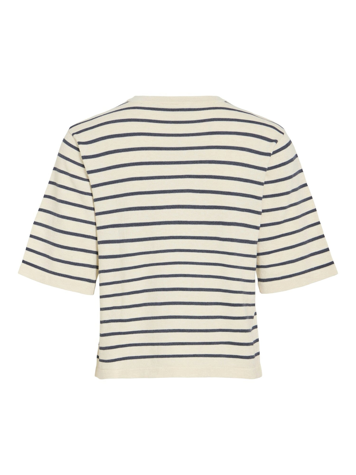 Vila | Top Malu sandshell/navy NOOS