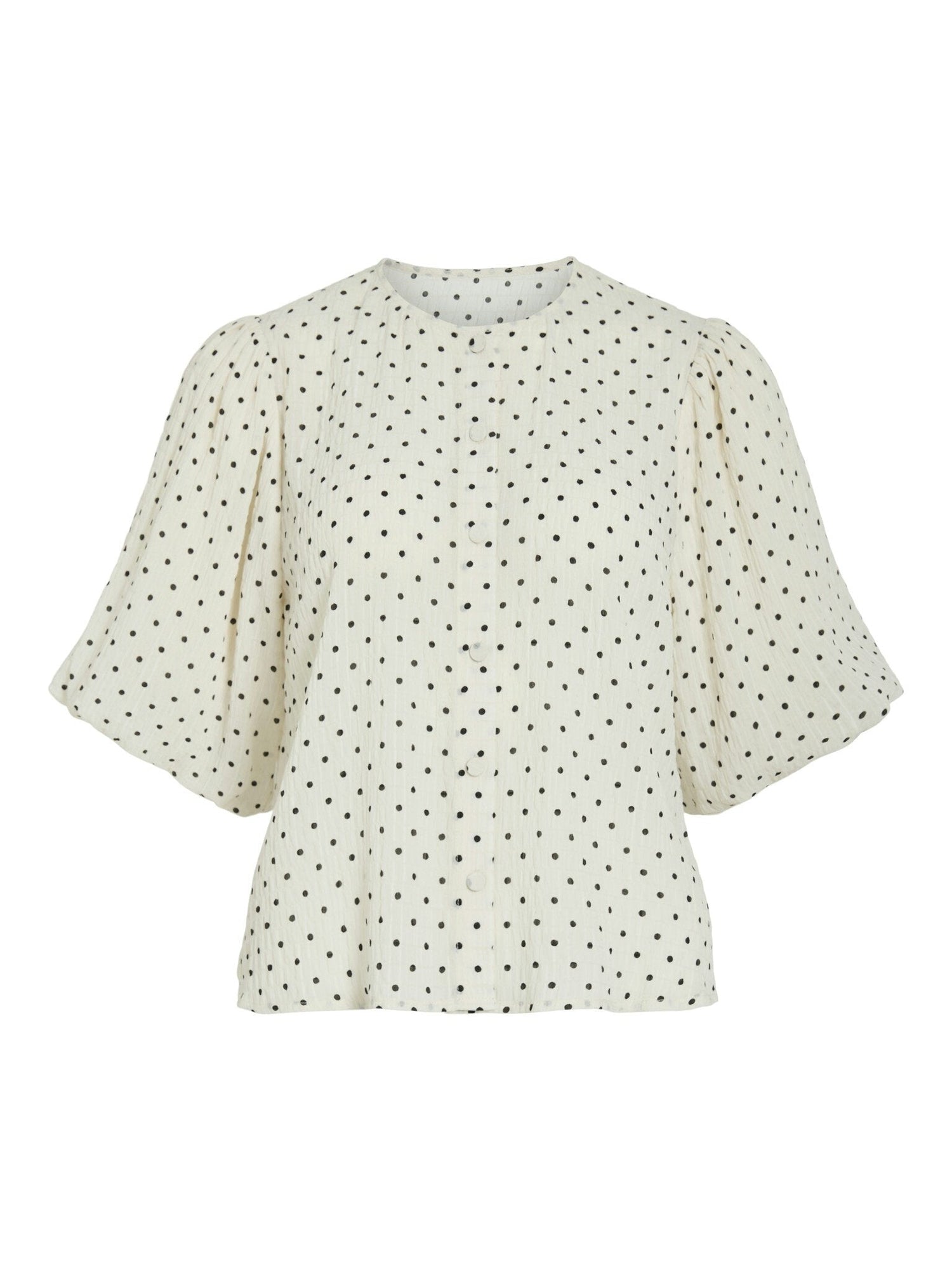 Vila | Top Ea cloud dancer black dots