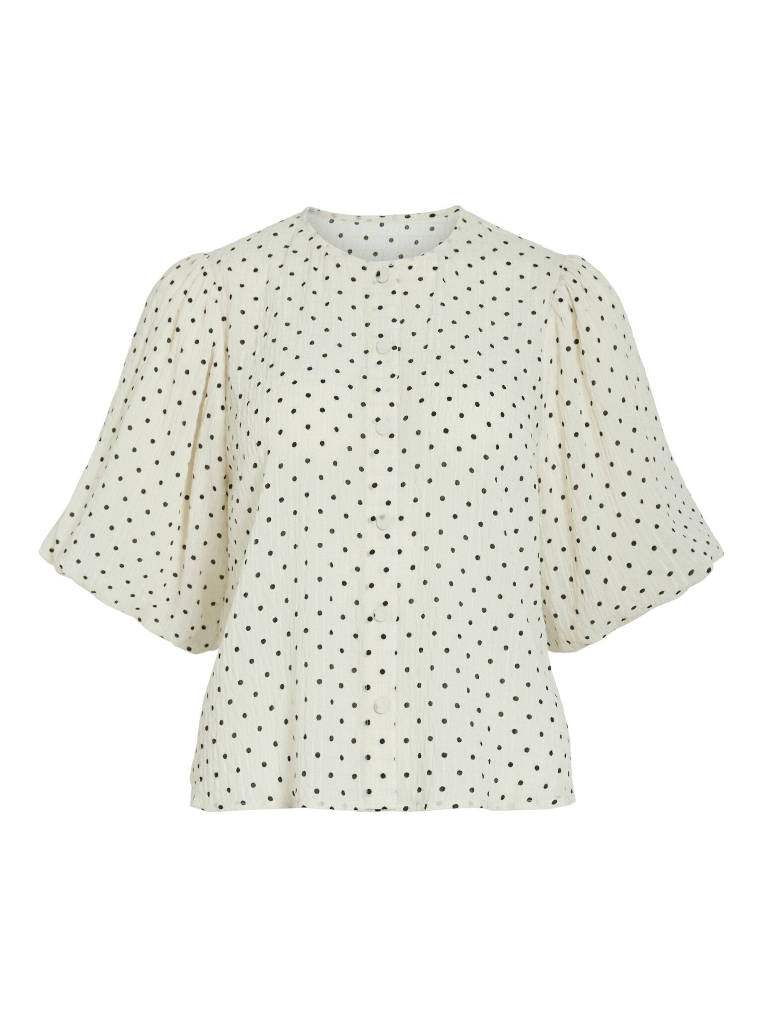 Vila | Top Ea cloud dancer black dots