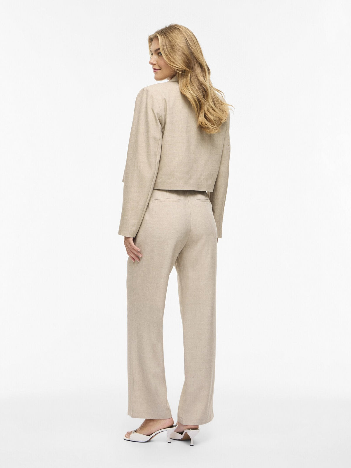 Vila | Pantalon Rosa naturel melange