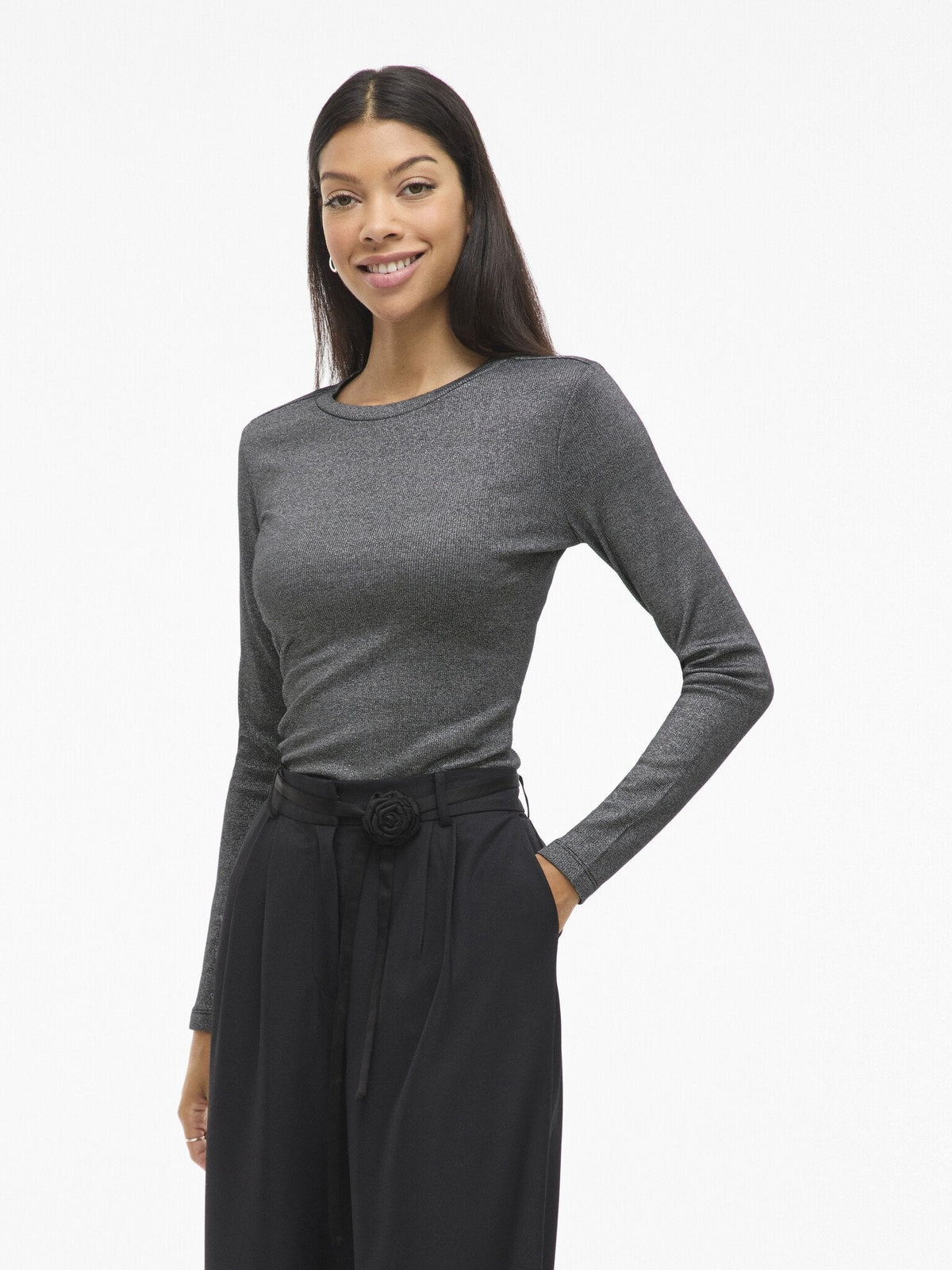Vila | Trui Catrea black beauty/silver