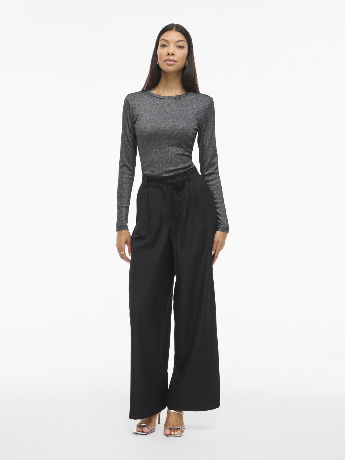 Vila | Trui Catrea black beauty/silver