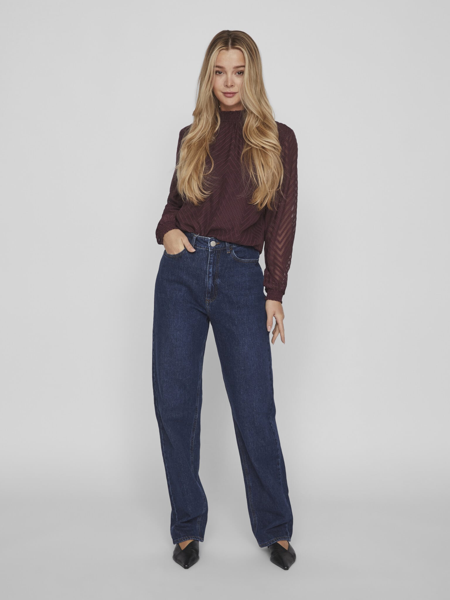 Vila | Jeans Kelly straight dark blue denim NOOS