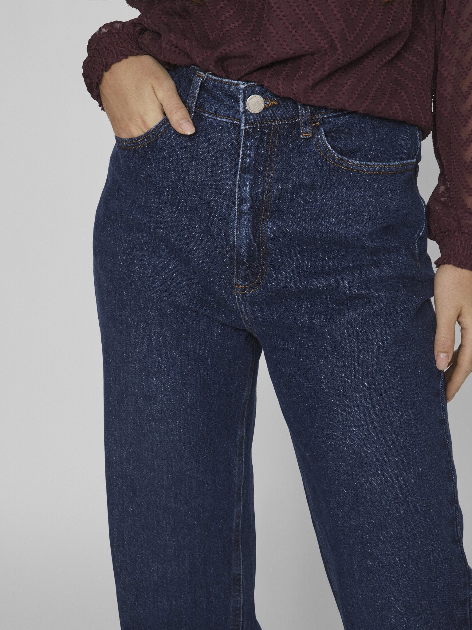 Vila | Jeans Kelly straight dark blue denim NOOS
