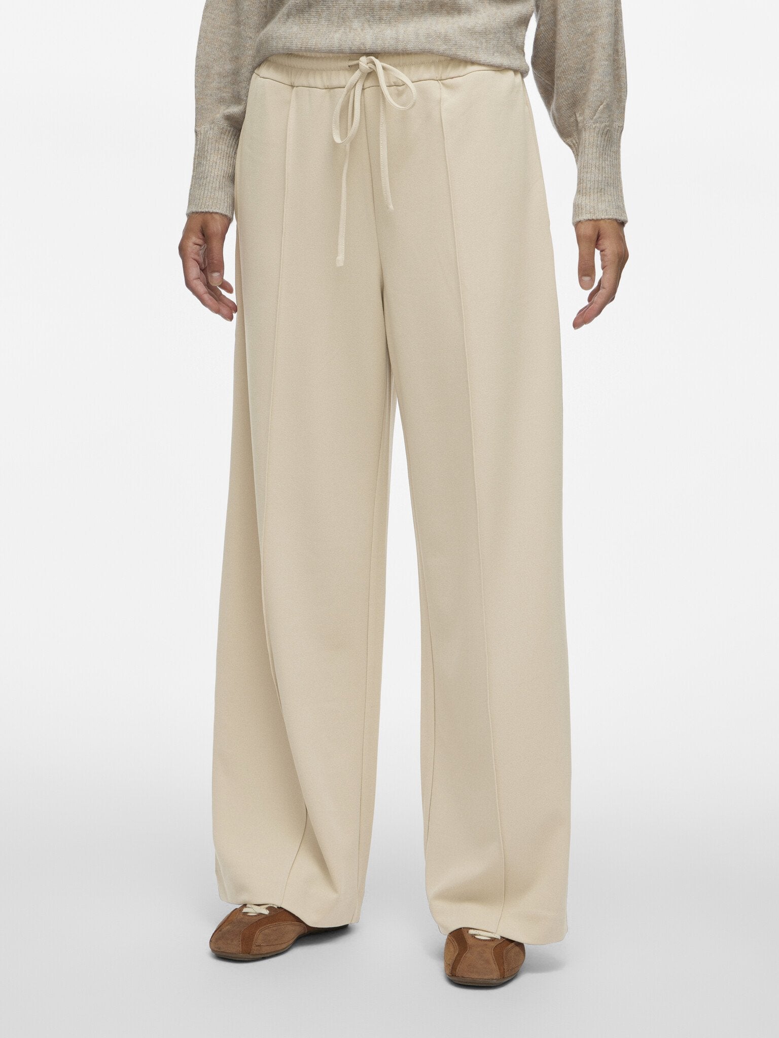Vila | Broek Clua wide feather gray NOOS