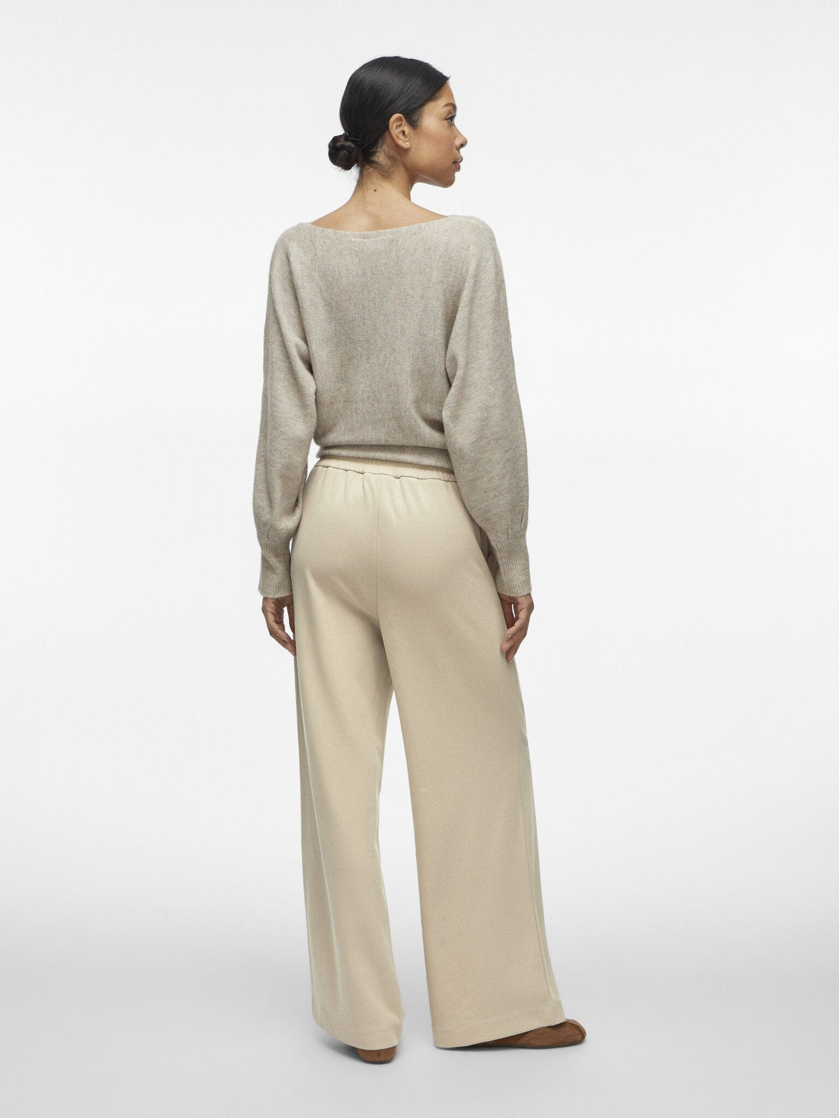 Vila | Broek Clua wide feather gray NOOS