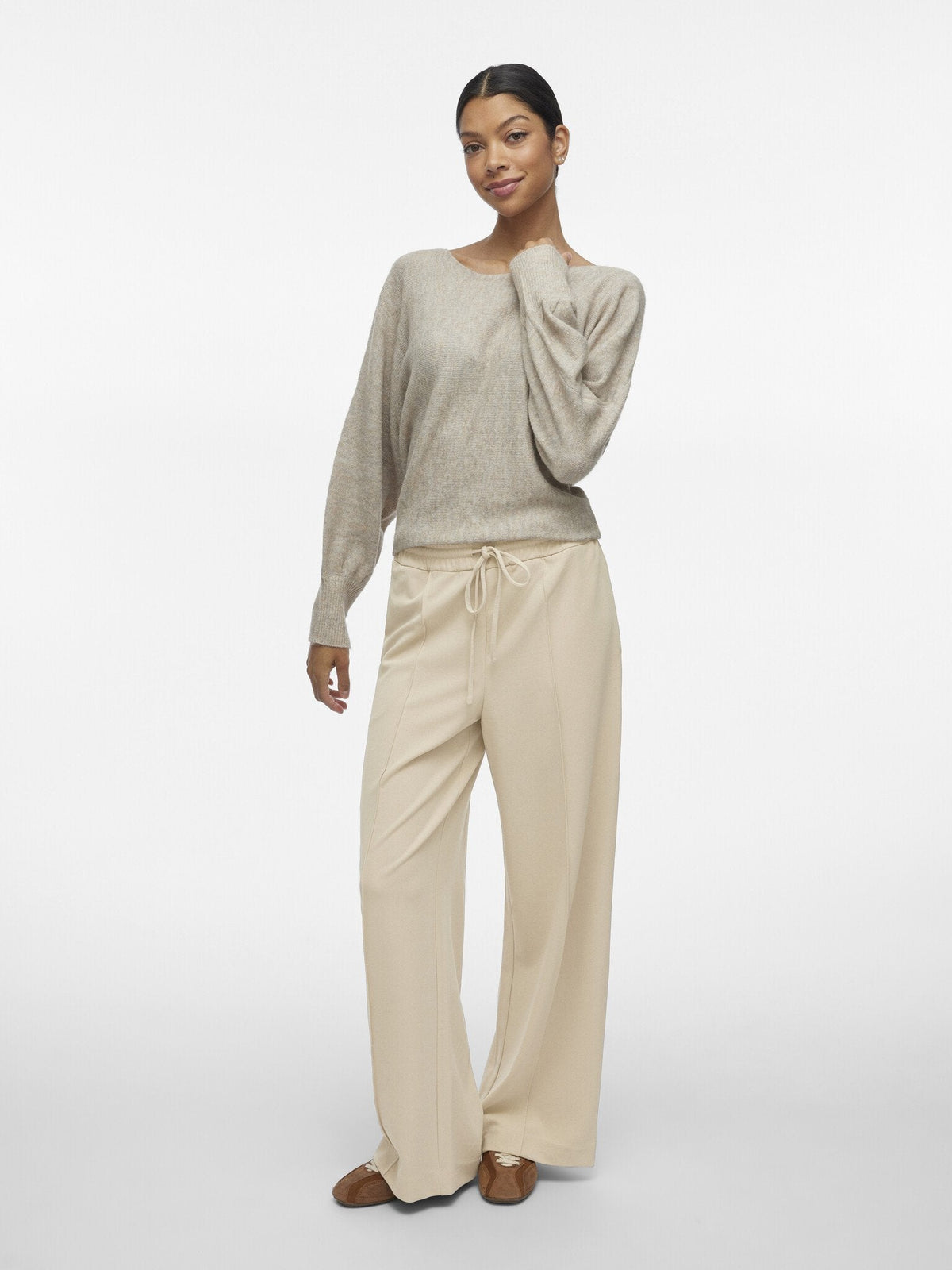 Vila | Broek Clua wide feather gray NOOS