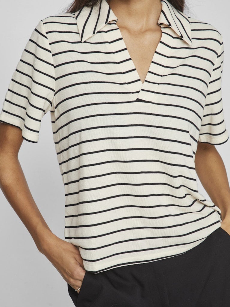 Vila | Top Alo birck/black