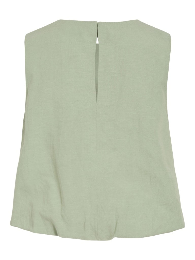 Vila | Top Prisilla smoke green