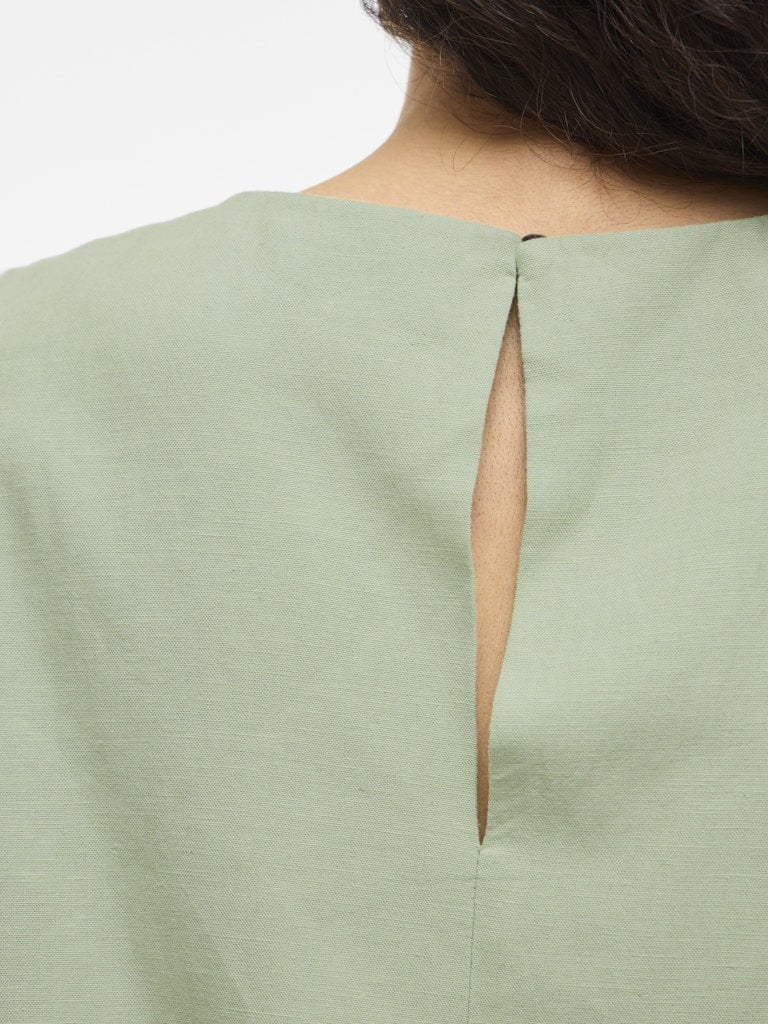 Vila | Top Prisilla smoke green