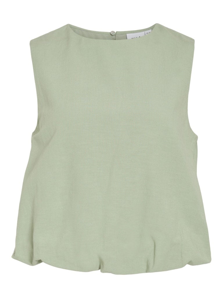 Vila | Top Prisilla smoke green