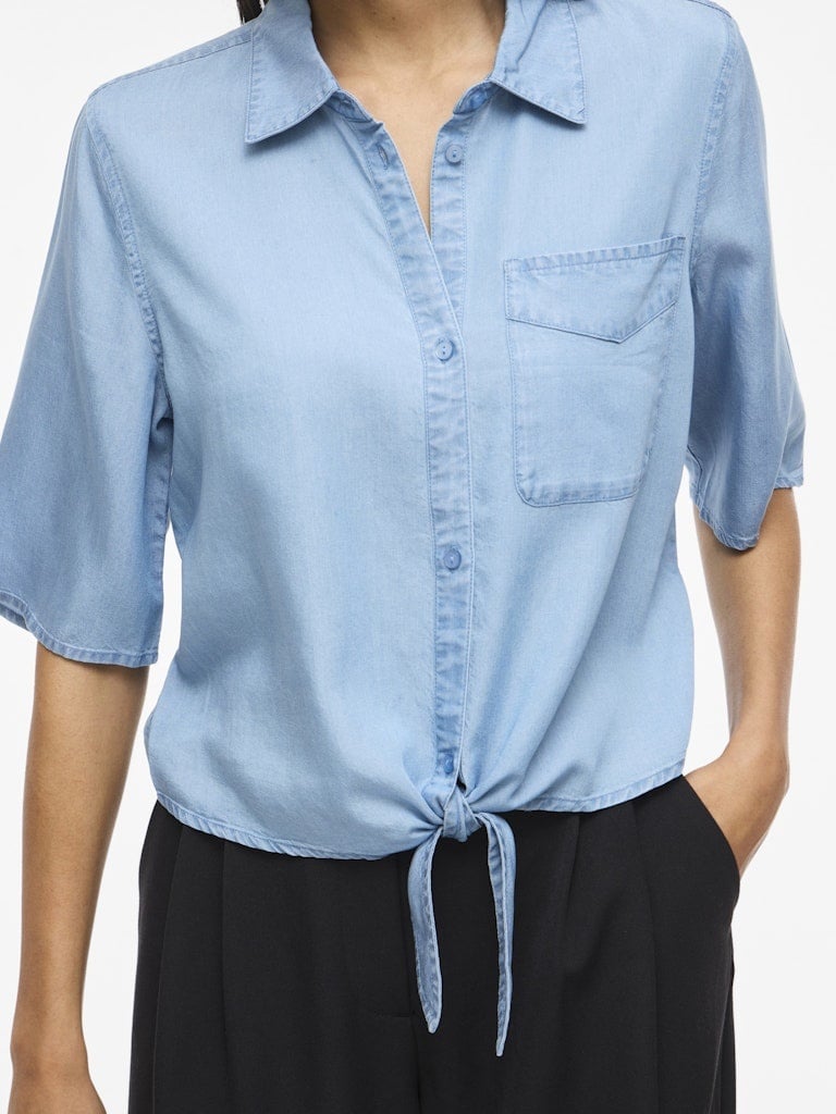 Vila | Denim blouse Tea light blue denim