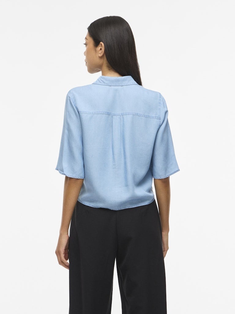 Vila | Denim blouse Tea light blue denim