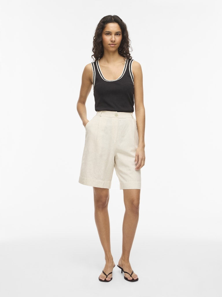 Vila | Bermuda short Prisilla naturel NOOS