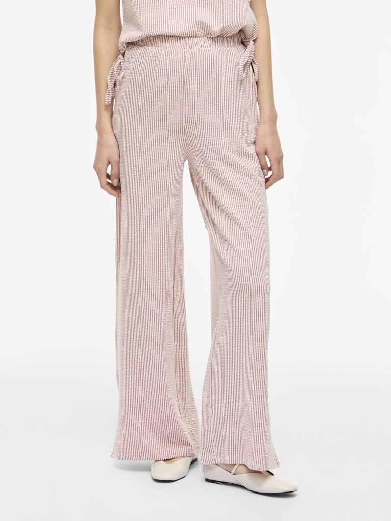 Vila | Broek wide Striplo holly berry
