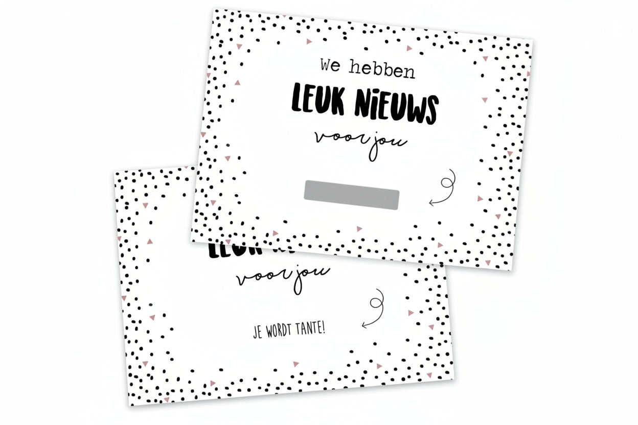 Hippekaartjes | Kraskaart Je wordt tante